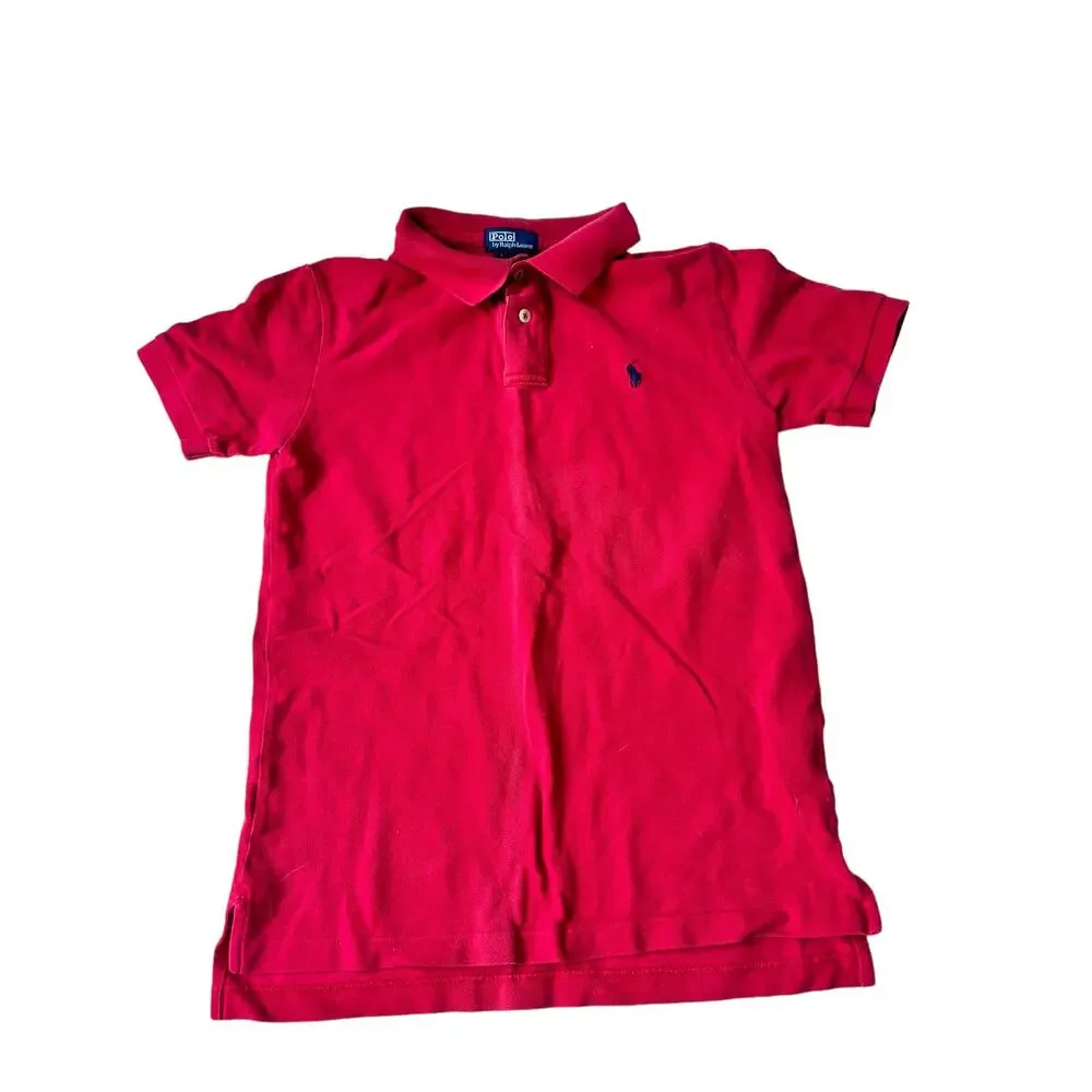 Ralph Lauren Red Oxford Polo Shirt - Medium 12/14